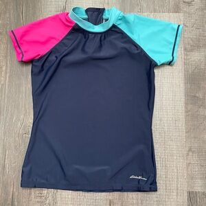 GIRL'S RASHGUARD LARGE 14/16 EDDIE BAUER  EUC